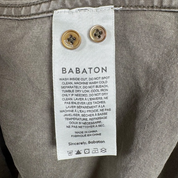 Babaton | Utility Shirt | Large | Light Olive Green | Button-down | Relaxed Fit - Picture 4 of 12